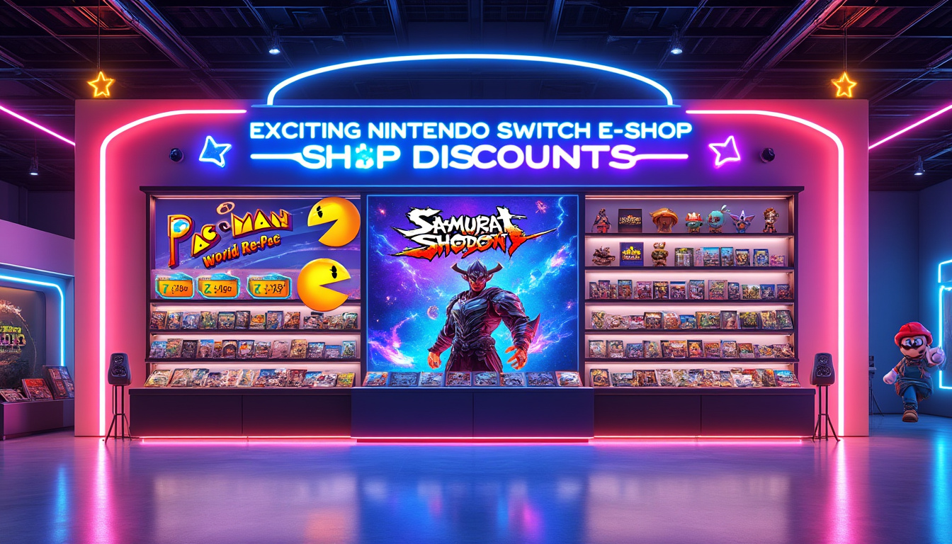 discover amazing discounts on the nintendo switch eshop! dive into thrilling adventures with titles like pac-man world re-pac and samurai shodown, plus more exciting offers. don't miss out on these fantastic deals!