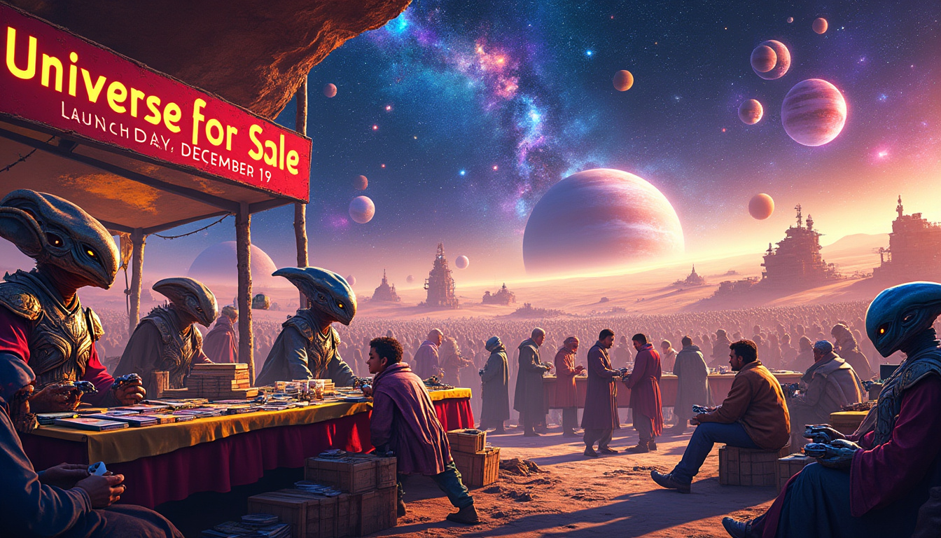 join the adventure in 'universe for sale', a captivating hand-drawn quest launching on december 19. explore vibrant worlds and embark on a journey across ps5, xbox series, ps4, xbox one, switch, ios, and android. discover unique characters, challenging puzzles, and an immersive storyline that will transport you to a universe like no other.