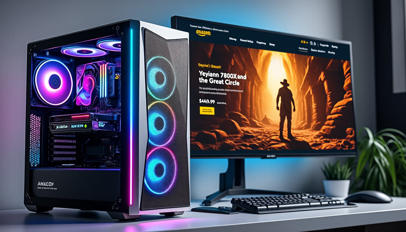 discover unparalleled gaming performance with yeyian's latest pc featuring the powerful amd ryzen 7 7800x3d and the impressive nvidia rtx 4070, all for just $1,499.99 on amazon. perfectly crafted for immersive adventures in indiana jones and the great circle, this gaming rig offers breathtaking graphics and speed.