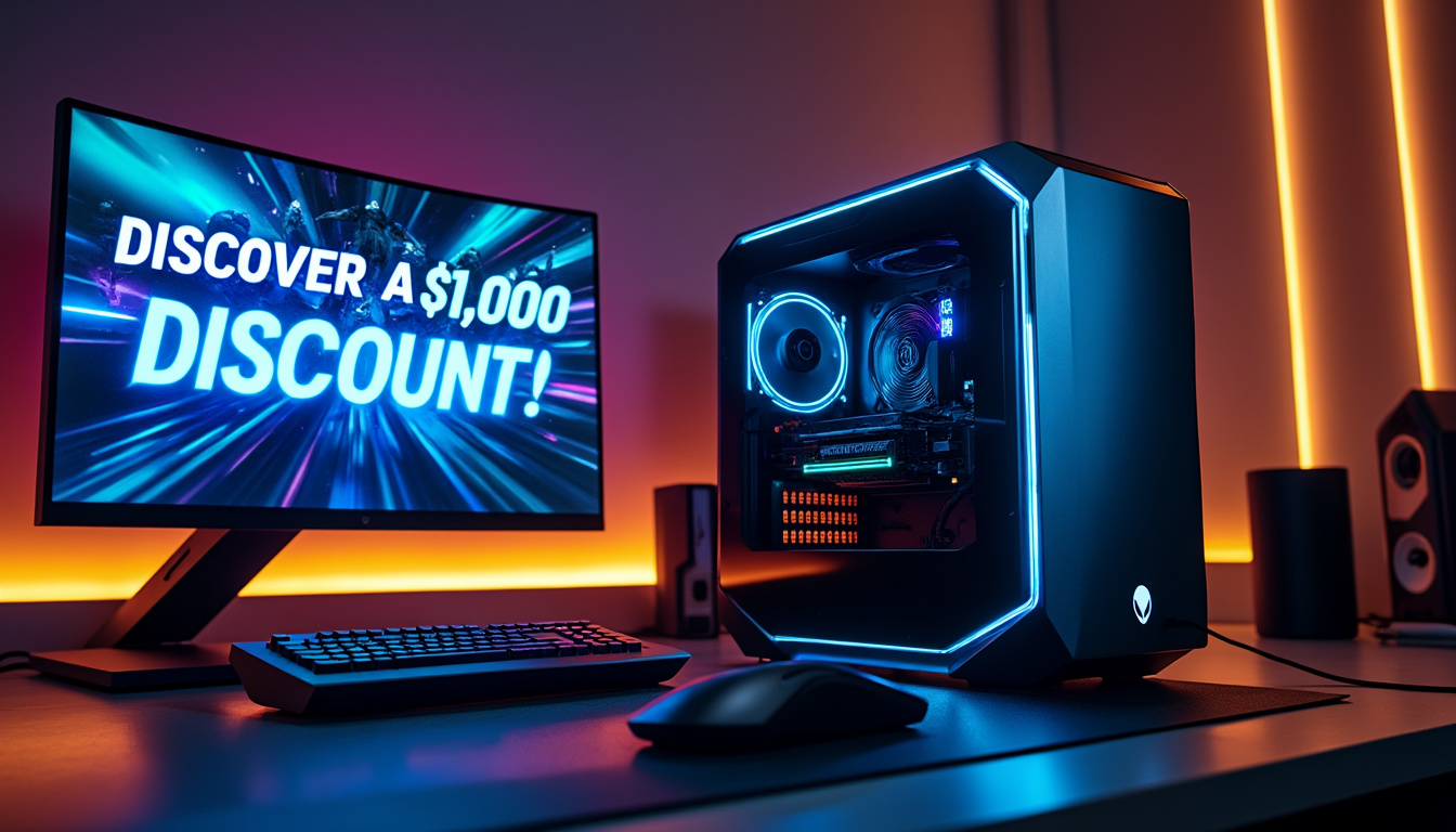 unlock an incredible $1,000 discount on the feature-rich alienware aurora r16 gaming pc, powered by the rtx 4090! elevate your gaming experience with top-tier performance and stunning graphics. don't miss out on this limited-time offer!