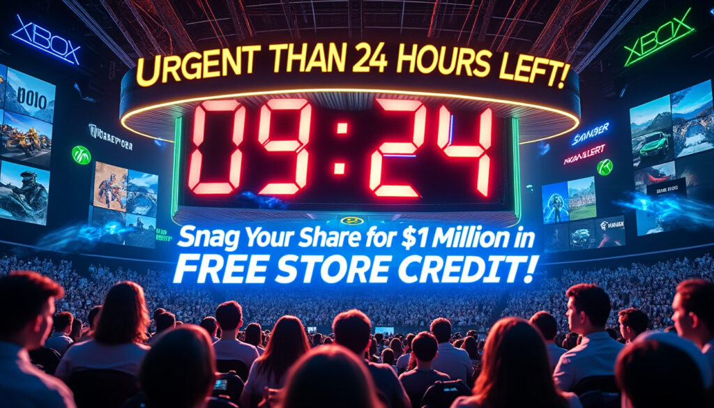 attention xbox gamers! time is running out – you have less than 24 hours to grab your share of $1 million in free store credit. don't miss this incredible opportunity to enhance your gaming experience. act fast!