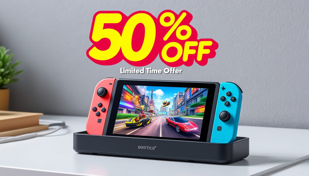 get ready to power up your gaming experience with our portable charger dock for nintendo switch! enjoy a fantastic 50% discount on this essential accessory, designed for gamers on the go. don't miss out on this limited-time offer!